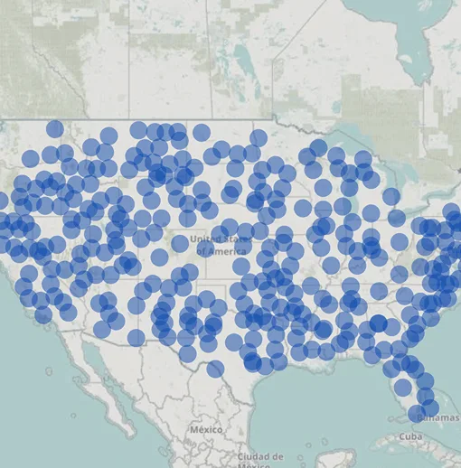 Mixo Ads nationwide advertising coverage map